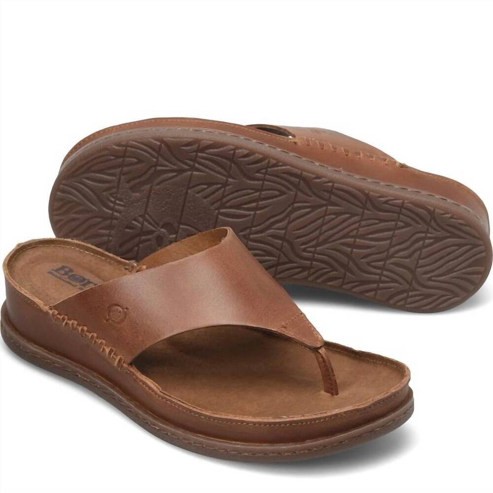 NEW BORN women's edie leather sandals in brown